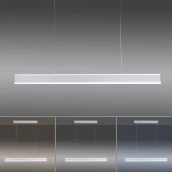LED Pendelleuchte, stahlfarben, filigranenes Design, energiesparend, modern