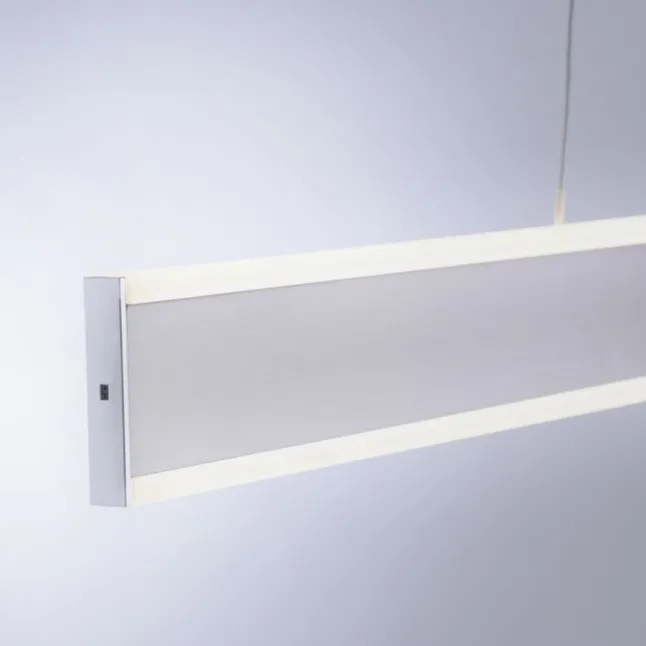 LED Pendelleuchte, stahlfarben, filigranenes Design, energiesparend, modern