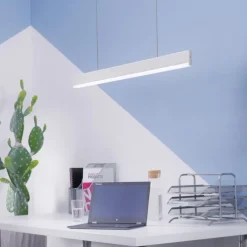 LED Pendelleuchte, stahlfarben, filigranenes Design, energiesparend, modern