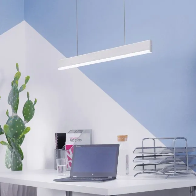 LED Pendelleuchte, stahlfarben, filigranenes Design, energiesparend, modern