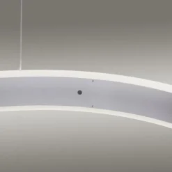 LED-Pendelleuchte, stahlfarben, kreisförmiger Leuchtkörper, dimmbar, modern