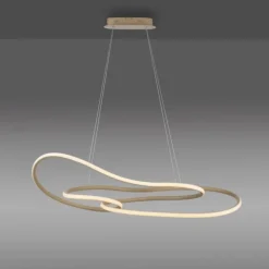 LED Pendelleuchte TWIST, sand, mit vorhandenem Schalter dimmbar, höhenverstellbar