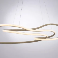 LED Pendelleuchte TWIST, sand, mit vorhandenem Schalter dimmbar, höhenverstellbar