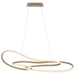 LED Pendelleuchte TWIST, sand, mit vorhandenem Schalter dimmbar, höhenverstellbar