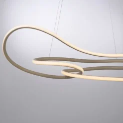 LED Pendelleuchte TWIST, sand, mit vorhandenem Schalter dimmbar, höhenverstellbar
