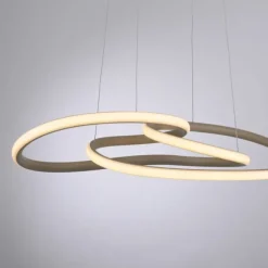 LED Pendelleuchte TWIST, sandfarben, höhenverstellbar, Memoryfunktion