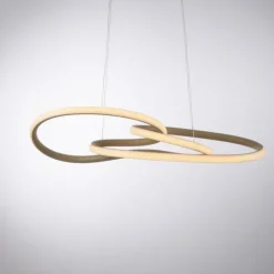 LED Pendelleuchte TWIST, sandfarben, höhenverstellbar, Memoryfunktion