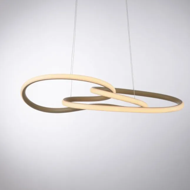 LED Pendelleuchte TWIST, sandfarben, höhenverstellbar, Memoryfunktion