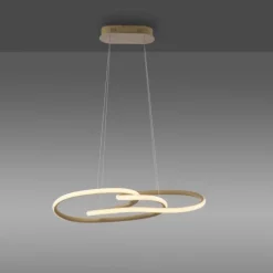 LED Pendelleuchte TWIST, sandfarben, höhenverstellbar, Memoryfunktion