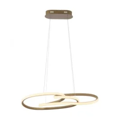 LED Pendelleuchte TWIST, sandfarben, höhenverstellbar, Memoryfunktion