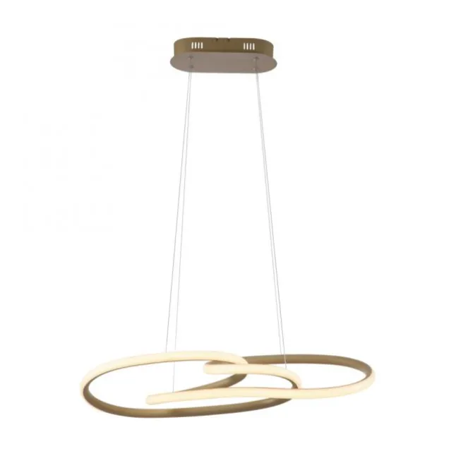 LED Pendelleuchte TWIST, sandfarben, höhenverstellbar, Memoryfunktion