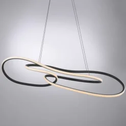 LED Pendelleuchte TWIST, schwarz, höhenverstellbar, dimmbar, Memoryfunktion
