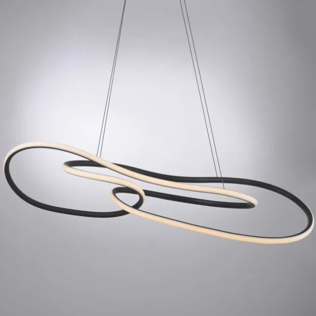 LED Pendelleuchte TWIST, schwarz, höhenverstellbar, dimmbar, Memoryfunktion