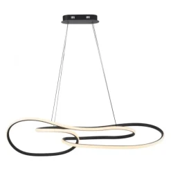 LED Pendelleuchte TWIST, schwarz, höhenverstellbar, dimmbar, Memoryfunktion