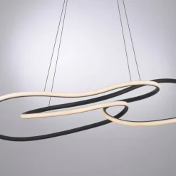 LED Pendelleuchte TWIST, schwarz, höhenverstellbar, dimmbar, Memoryfunktion