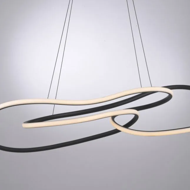 LED Pendelleuchte TWIST, schwarz, höhenverstellbar, dimmbar, Memoryfunktion