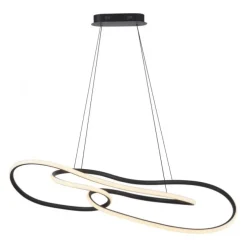 LED Pendelleuchte TWIST, schwarz, höhenverstellbar, dimmbar, Memoryfunktion