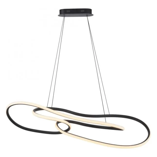 LED Pendelleuchte TWIST, schwarz, höhenverstellbar, dimmbar, Memoryfunktion