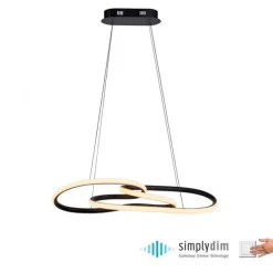 LED Pendelleuchte TWIST, schwarz, höhenverstellbar, Memoryfunktion