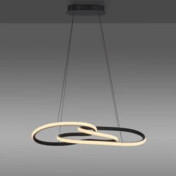 LED Pendelleuchte TWIST, schwarz, höhenverstellbar, Memoryfunktion