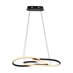 LED Pendelleuchte TWIST, schwarz, höhenverstellbar, Memoryfunktion