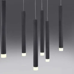 LED-Pendelleuchte, Wohnzimmer, schwarz, Innenleuchte, 10-flammig