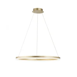 LED Pendelleuchte 80x80 messing farbig rund dimmbar Memoryfunktion modern