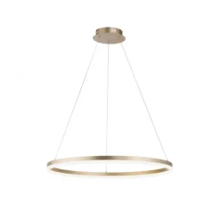 LED Pendelleuchte 80x80 messing farbig rund dimmbar Memoryfunktion modern