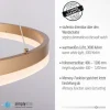 LED Pendelleuchte 60x60 messing farbig rund dimmbar Memoryfunktion modern