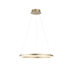 LED Pendelleuchte 60x60 messing farbig rund dimmbar Memoryfunktion modern