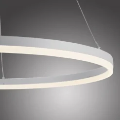 LED Pendelleuchte 80x80 weiss rund dimmbar Memoryfunktion modern