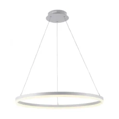 LED Pendelleuchte 80x80 weiss rund dimmbar Memoryfunktion modern