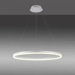 LED Pendelleuchte 80x80 weiss rund dimmbar Memoryfunktion modern