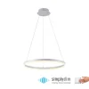 LED Pendelleuchte 60x60 weiss rund dimmbar Memoryfunktion modern