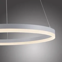 LED Pendelleuchte 60x60 weiss rund dimmbar Memoryfunktion modern