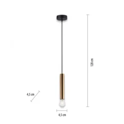 LED Pendelleuchte, zeitlos, messing matt, Innenleuchte,1 flammige Pendellampe