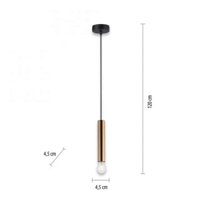 LED Pendelleuchte, zeitlos, messing matt, Innenleuchte,1 flammige Pendellampe
