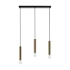 LED Pendelleuchte zeitlos schlicht messing matt Innenleuchte 3 flammige Pendellampe