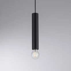 LED Pendelleuchte zeitlos schlicht schwarz Innenleuchte 3 flammige Pendellampe