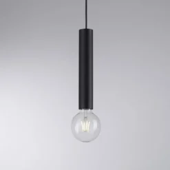 LED Pendelleuchte zeitlos schlicht schwarz Innenleuchte 3 flammige Pendellampe