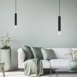 LED Pendelleuchte, zeitlos, schwarz, Innenleuchte,1 flammige Pendellampe