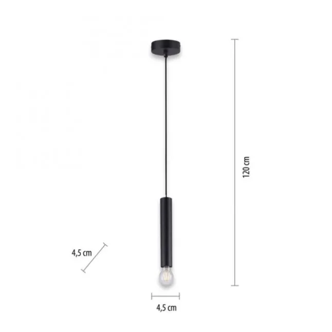 LED Pendelleuchte, zeitlos, schwarz, Innenleuchte,1 flammige Pendellampe