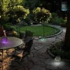 LED-Solarleuchte, grün-blau-gestreift, Außenbereich, dekorativ,