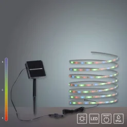 LED Solar Stripe 8 Farbmodis Außenbereich IP44 Erdspieß