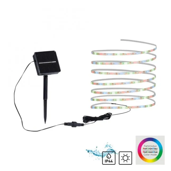 LED Solar Stripe 8 Farbmodis Außenbereich IP44 Erdspieß