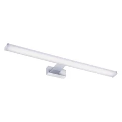 LED Spiegelleuchte 60x12,1cm chromfarbig glänzend schmal Badezimmerlampe