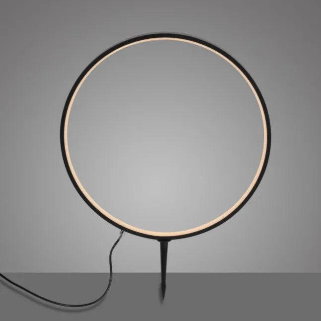 LED Spießleuchte D=50cm schwarz IP65 Schutz Timerfunktion Gartenlampe