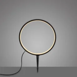 LED Spießleuchte D=32cm schwarz IP65 Schutz Timerfunktion Gartenlampe
