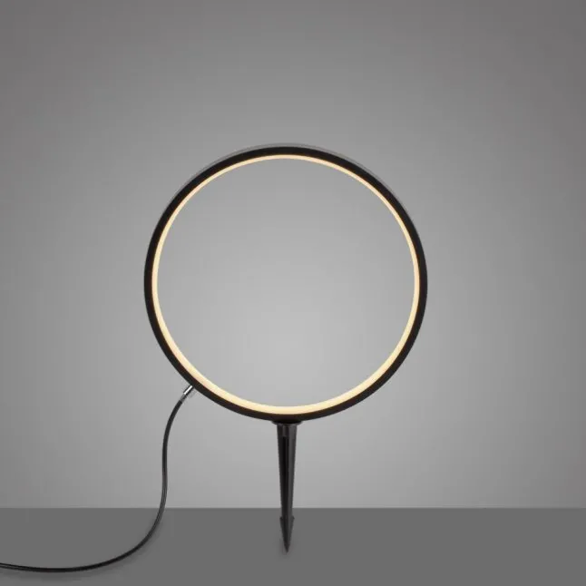 LED Spießleuchte D=32cm schwarz IP65 Schutz Timerfunktion Gartenlampe