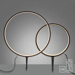 LED Spießleuchte Gartenlampe Ringform Timerfunktion IP65 wasserfest